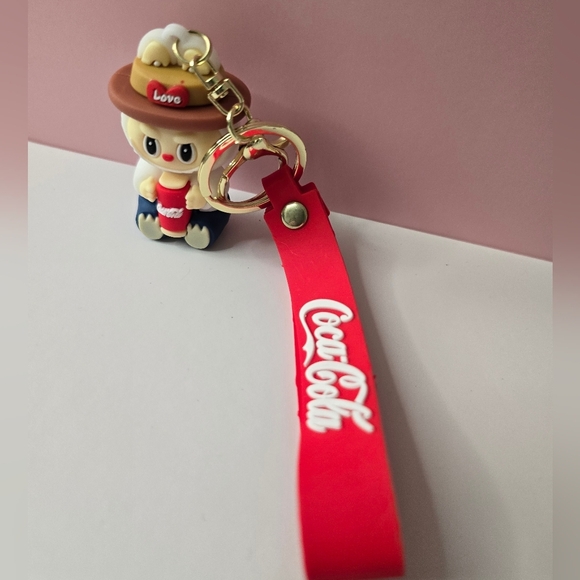 Labubu x Coca-Cola Keychain-Kawaii Cartoon Vinyl Figure Charm - Picture 2 of 3